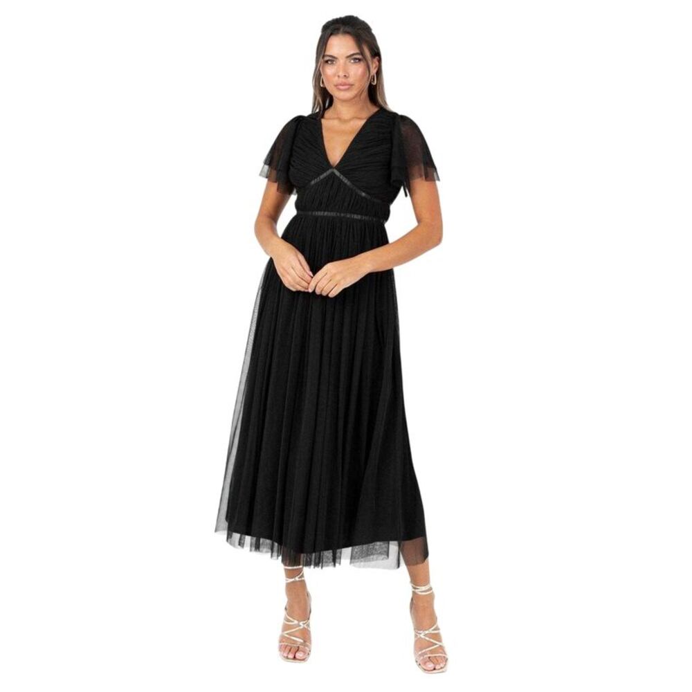 Anaya With Love Womens/Ladies Ribbon Midi Dress / Black